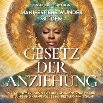 [German] - Einschlafmeditation – Manifestiere Wunder mit dem Gesetz der Anziehung: Geführte Meditation für tiefe Entspannung, innere Heilung und kraftvolle Manifestation im Schlaf