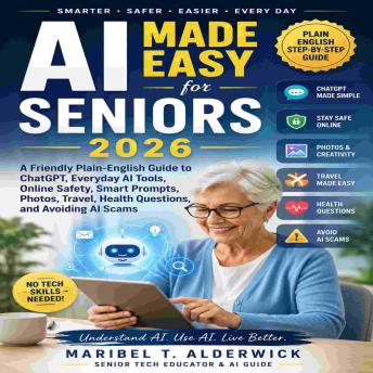 AI Made Easy for Seniors 2026: A Friendly Plain-English Guide to ChatGPT, Everyday AI Tools, Online Safety, Smart Prompts, Photos, Travel, Health Questions, and Avoiding AI Scams