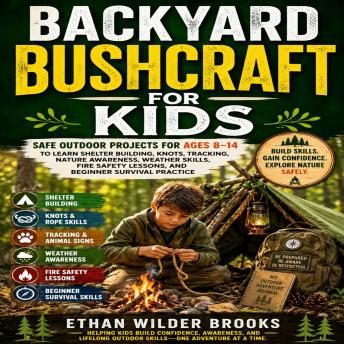 Backyard Bushcraft for Kids: Safe Outdoor Projects for Ages 8-14 to Learn Shelter Building, Knots, Tracking, Nature Awareness, Weather Skills, Fire Safety Lessons, and Beginner Survival Practice