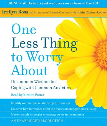 One Less Thing to Worry About: Uncommon Wisdom for Coping with Common Anxieties, Robin Cantor-Cooke, Jerilyn Ross