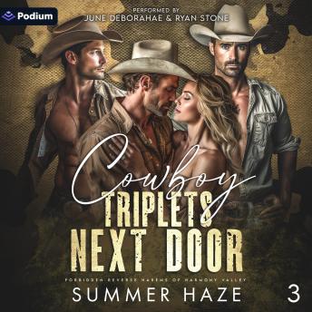 Cowboy Triplets Next Door: Forbidden Reverse Harems of Harmony Valley, Book 3