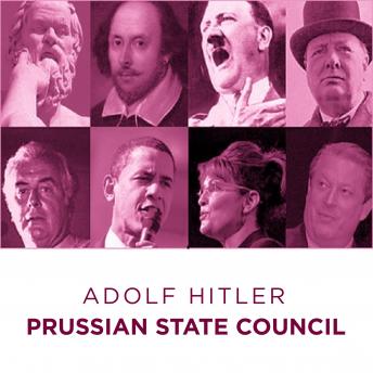 Prussian State Council Adolf Hitler Speech sample.