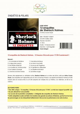 Download 12 enquêtes de Sherlock Holmes by Conan Doyle