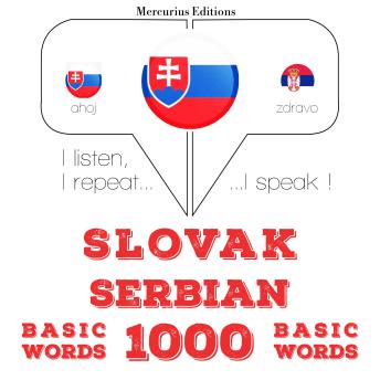 Download Slovak - Serbian : 1000 basic words by Jm Gardner
