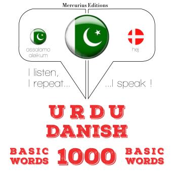 [Urdu] - 1000 ڈینش میں ضروری الفاظ: I listen, I repeat, I speak : language learning course