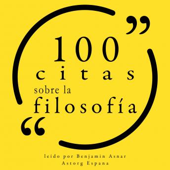 100 frases sobre la filosofía: Colección 100 citas de, Audio book by Various  