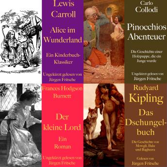 [German] - Die Abenteuer Box: 4 Hörbuch-Klassiker für die Jugend: Alice im Wunderland, Pinocchio, Der kleine Lord, Das Dschungelbuch