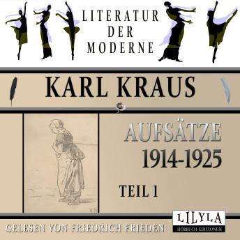 [German] - Aufsätze 1914-1925 - Teil 1