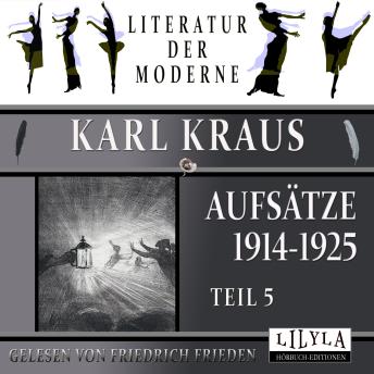 [German] - Aufsätze 1914-1925 - Teil 5
