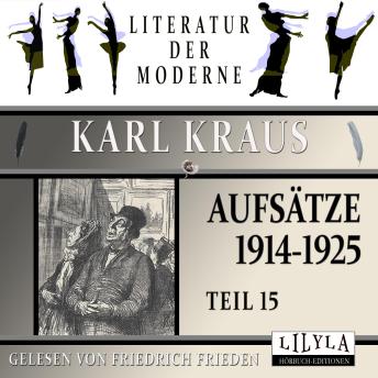 [German] - Aufsätze 1914-1925 - Teil 15