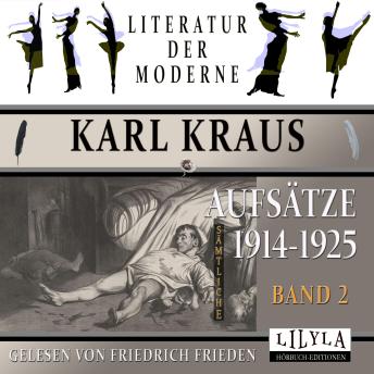 [German] - Sämtliche Aufsätze 1914-1925 - Band 2