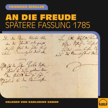 [German] - An die Freude: Spätere Fassung 1785