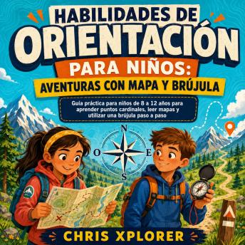 [Spanish] - Habilidades de orientación para niños: Aventuras con mapa y brújula: Guía práctica para niños de 8 a 12 años para aprender puntos cardinales, leer mapas y utilizar una brújula paso a paso