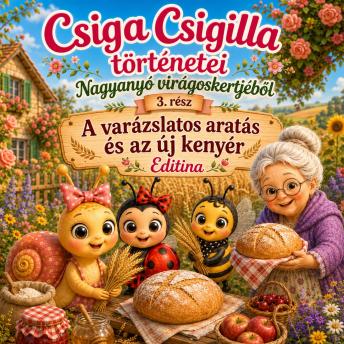 [Hungarian] - Csiga Csigilla történetei Nagyanyó virágoskertjéből: 3. rész: A varázslatos aratás és az új kenyér