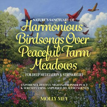 Nature’s Sanctuary of Harmonious Birdsongs Over Peaceful Farm Meadows for Deep Meditation & Stress Relief: Experience Restful Nights for Inner Peace & Serenity using Amplified 8D Audio Sounds