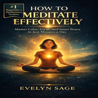 How to Meditate Effectively: Master Calm, Focus, and Inner Peace in Just Minutes a Day: Simple, Science-Backed Techniques to Reduce Stress, Sharpen Your Mind, and Transform Your Life — Even If You’ve Struggled Before