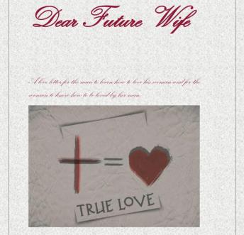 Dear Future Wife: Letters of love