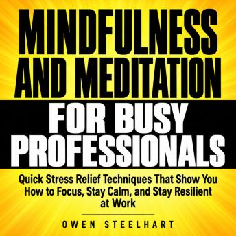 Mindfulness and Meditation for Busy Professionals: Quick Stress Relief Techniques That Show You How to Focus, Stay Calm, and Stay Resilient at Work