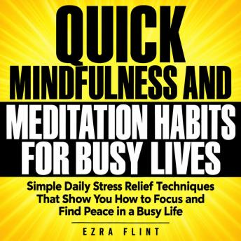 Quick Mindfulness and Meditation Habits for Busy Lives: Simple Daily Stress Relief Techniques That Show You How to Focus and Find Peace in a Busy Life