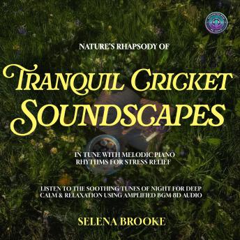 Nature’s Rhapsody Of Tranquil Cricket Soundscapes In Tune With Melodic Piano Rhythms For Stress Relief: Listen to the Soothing Tunes of Night for Deep Calm & Relaxation Using Amplified BGM 8D Audio