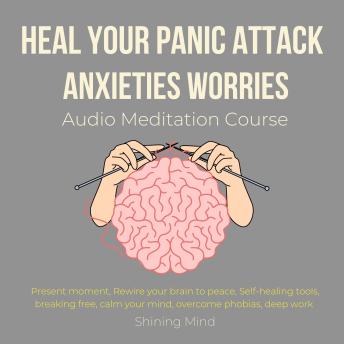 Heal your panic attack, anxieties, worries Audio Meditation Course: present moment, rewire your brain to peace, self-healing tools, breaking free, calm your mind, overcome phobias, deep work