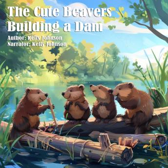 The Cute Beavers Building a Dam