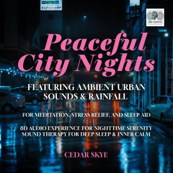 Peaceful City Nights Featuring Ambient Urban Sounds & Rainfall for Meditation, Stress Relief, and Sleep Aid: 8D Audio Experience for Nighttime Serenity Sound Therapy for Deep Sleep and Inner Calm