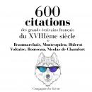 600 citations des grands écrivains français du XVIIIème siècle Audiobook