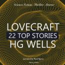 22 Top Stories of HP Lovecraft & HG Wells Audiobook