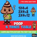 Poop 4 Times Table - Learn Multiplication Facts Fast the Fun Way: Easy to Follow: Master Multiplicat Audiobook